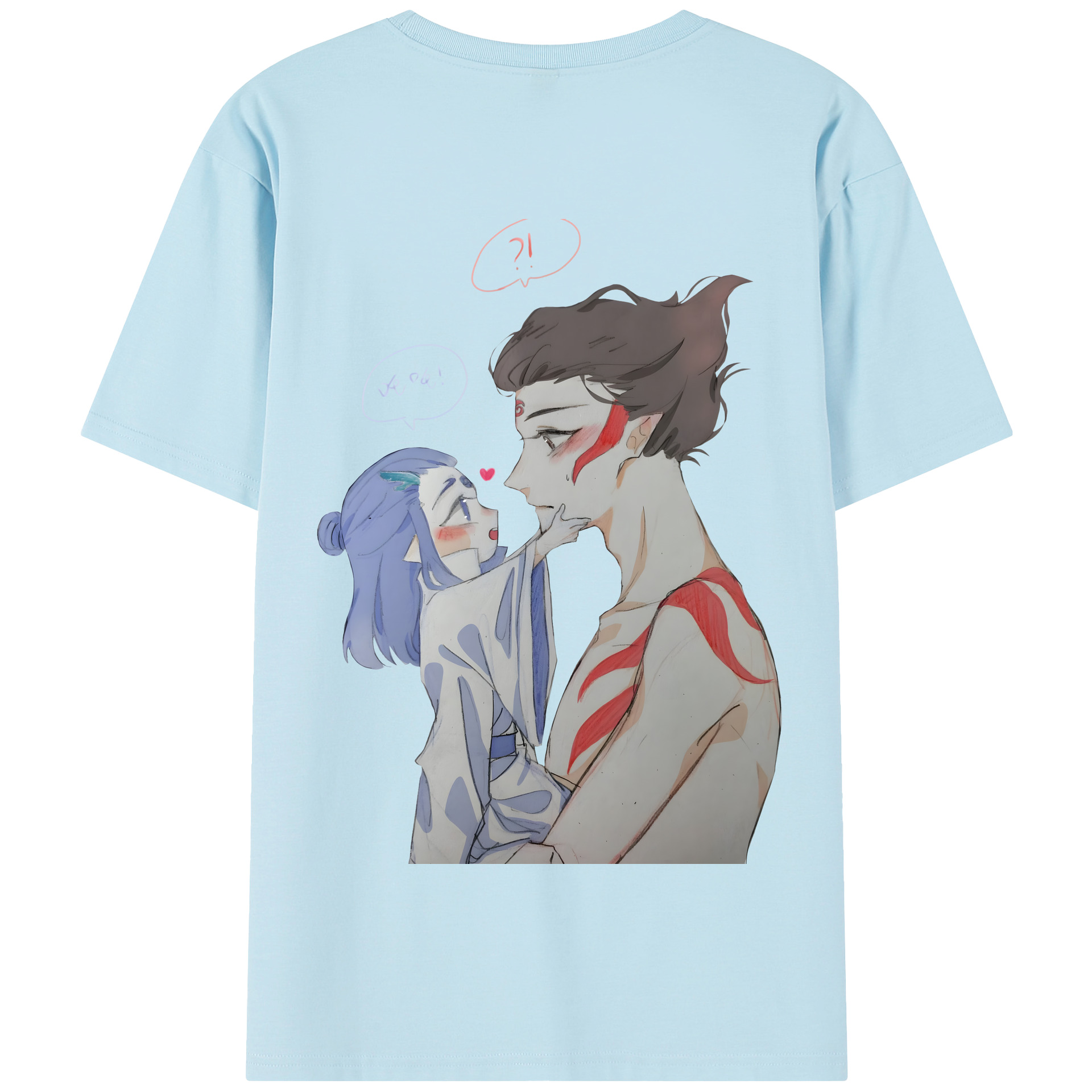 （画像用） Ne Zha 2 ナタ 魔童の大暴れ 綿100％半袖Tシャツ（背面プリント）